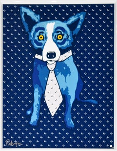Blue Dog "Shades of the 50's Blue" Print Signed Numbered Artwork