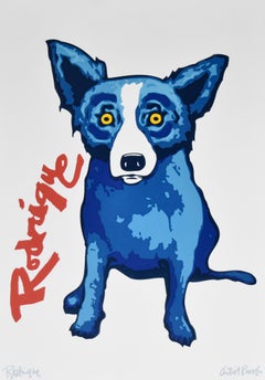 Cane blu "Firma del cane rosso - Senza bordo