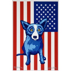 Blue Dog "Stars and Stripes Forever" Signed Numbered Print