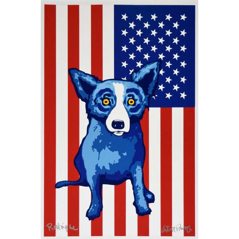 Rodrigue Blue Dog "Stars and Stripes Forever" Signed Numbered
