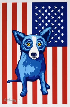 Blue Dog "Stars and Stripes Forever" Signed Numbered Print