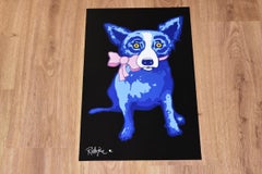 Blauer blauer Hund ""Sweetie Pie - Black"" Signierter nummerierter Druck