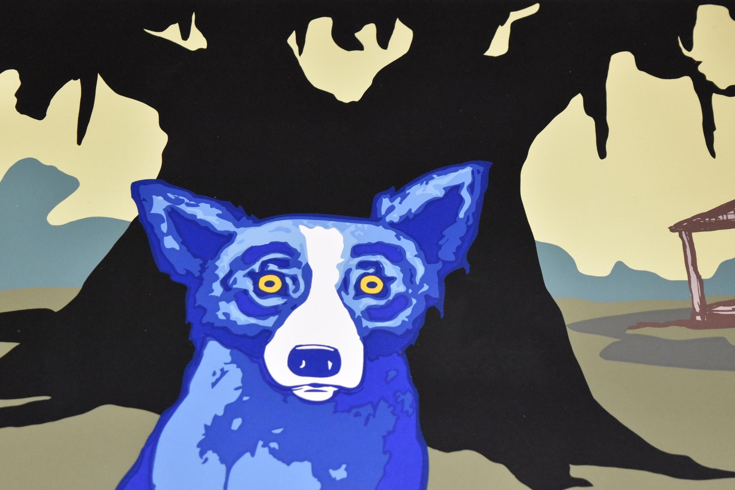 « Tee George's Cabin » - Gris Animal Print par George Rodrigue