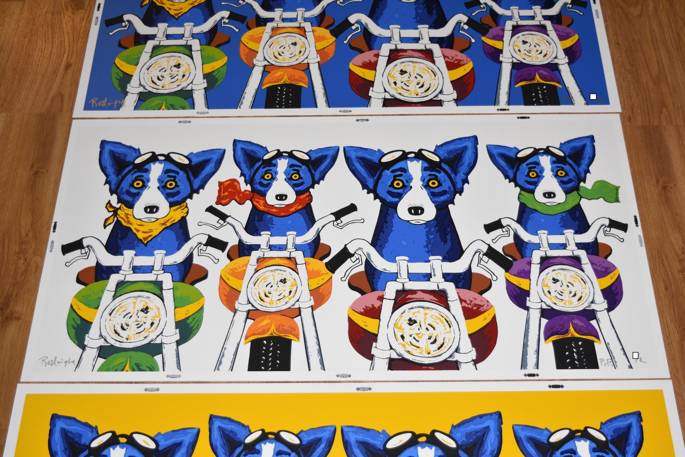 blue dog prints for sale