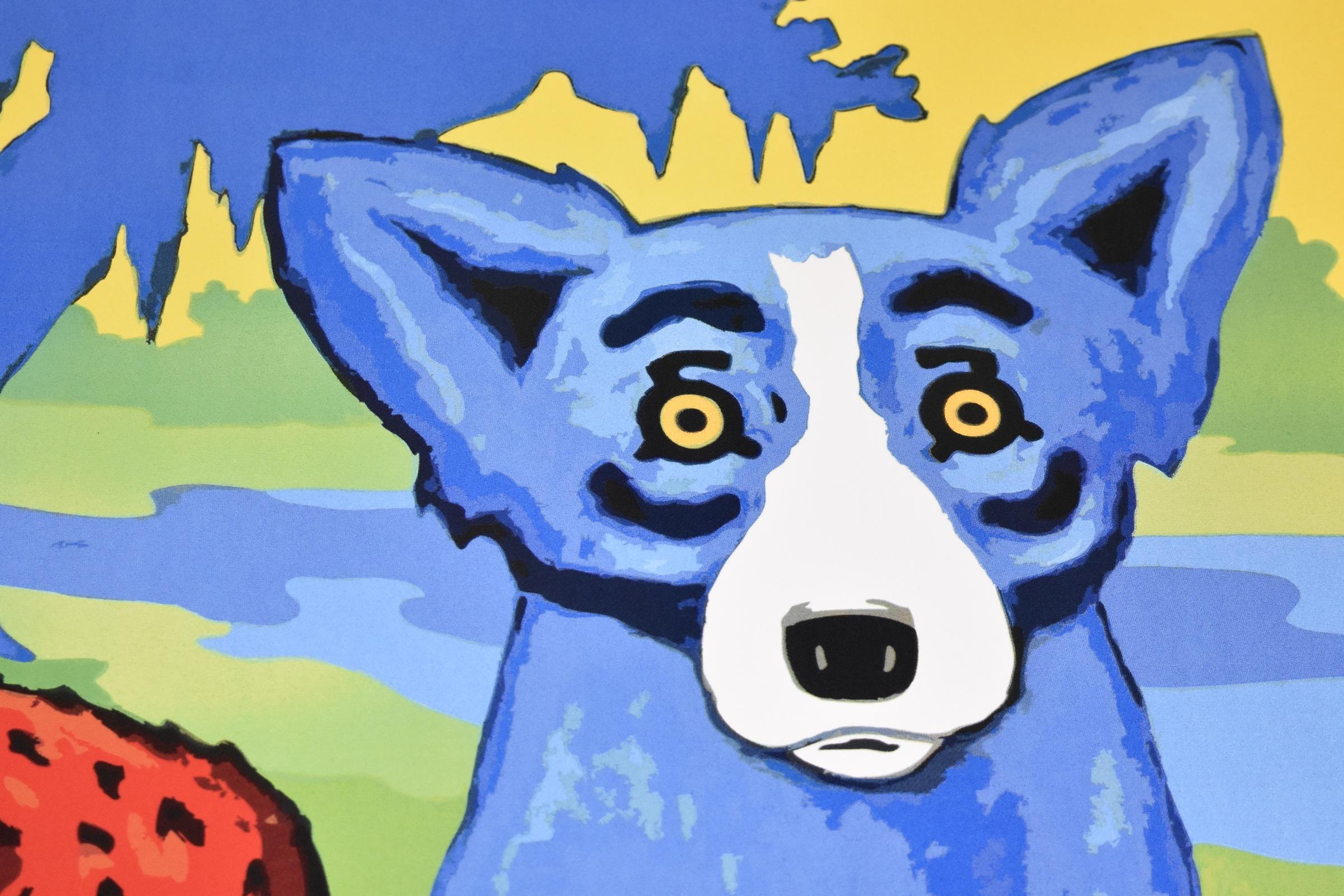 Des chiens bleus et des cajuns sur la rivière - Pop Art Print par George Rodrigue