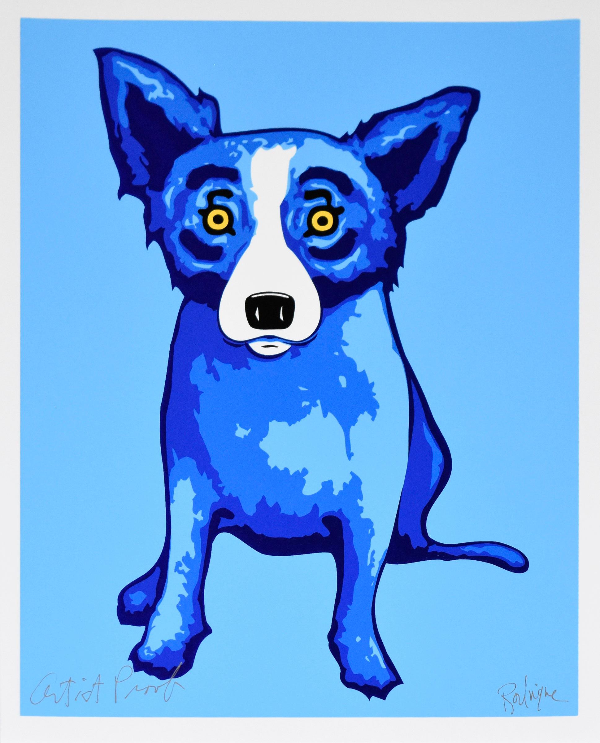 how to draw a blue dog