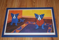 Le farfalle sono libere - Serigrafia firmata Blue Dog