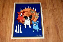 By the Light Of the Moon - Signed Silkscreen Print Blue Dog