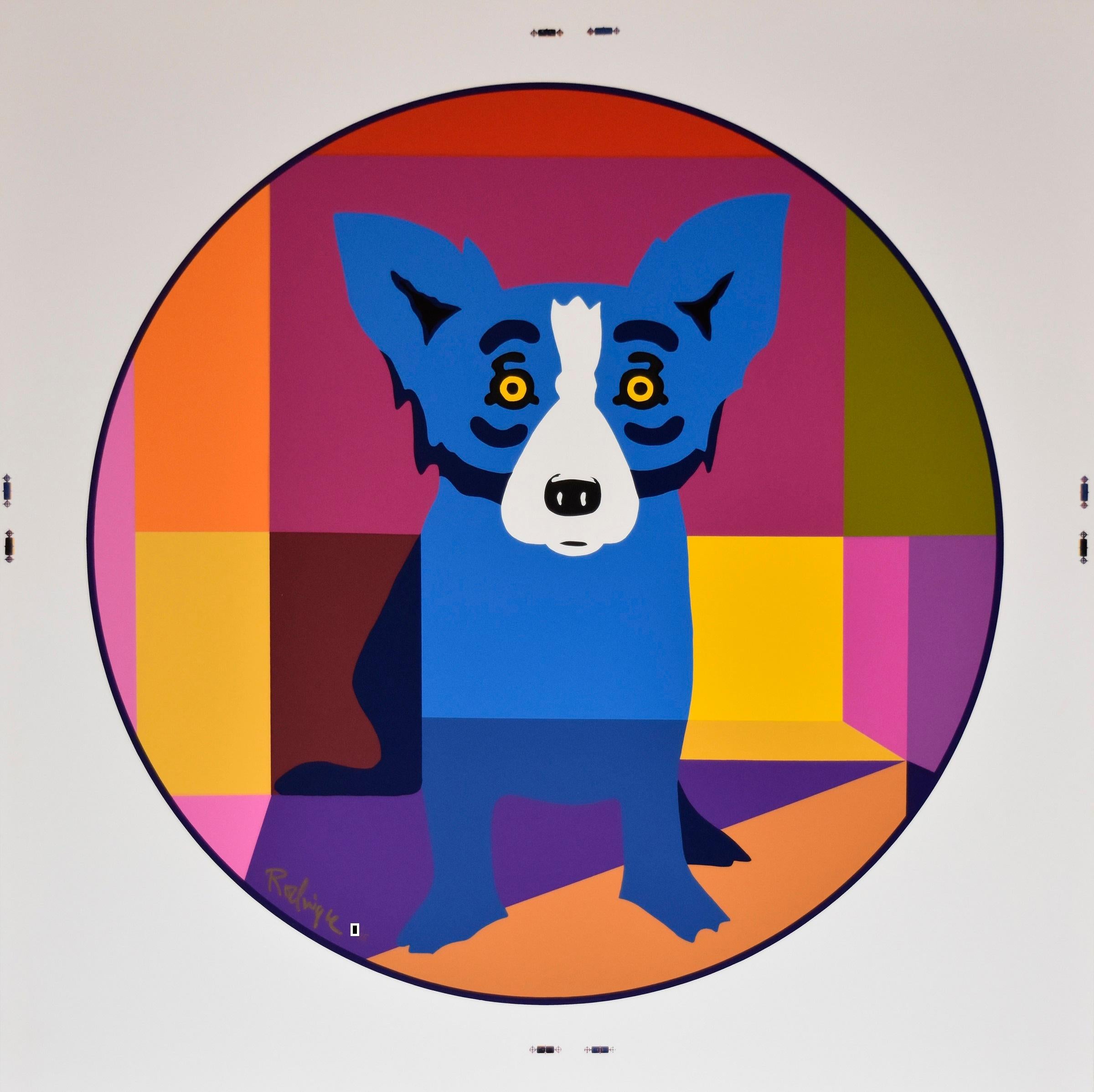 Circle of Life - Signed Silkscreen Print Blue Dog