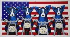 Easy Riders - Signed Silkscreen Print - Blue Dog