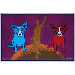 Equal Justice Pink - Signed Silkscreen Print - Blue Dog