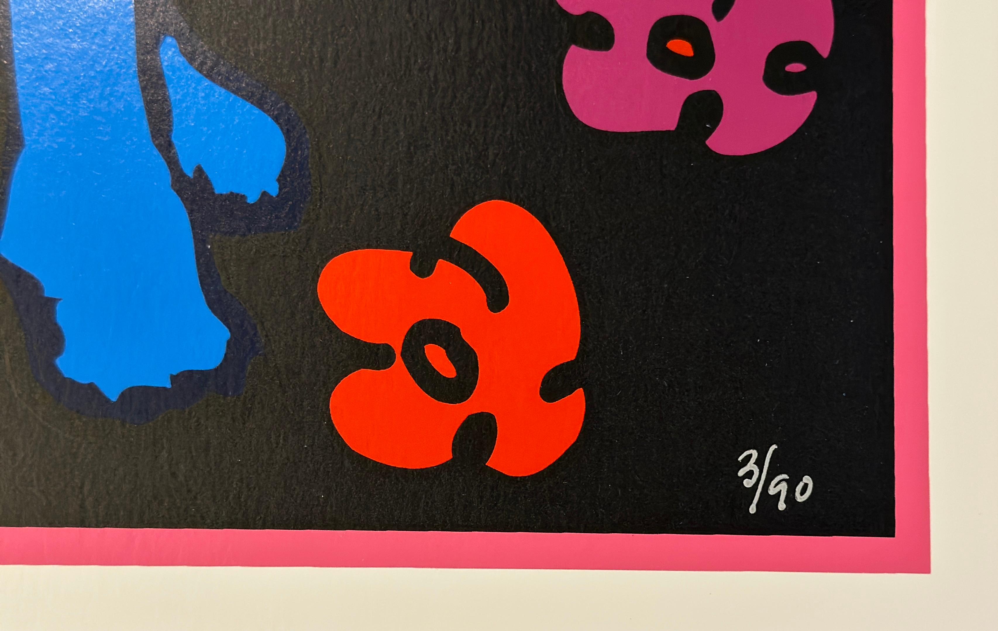 Flower Child: Black - Print by George Rodrigue