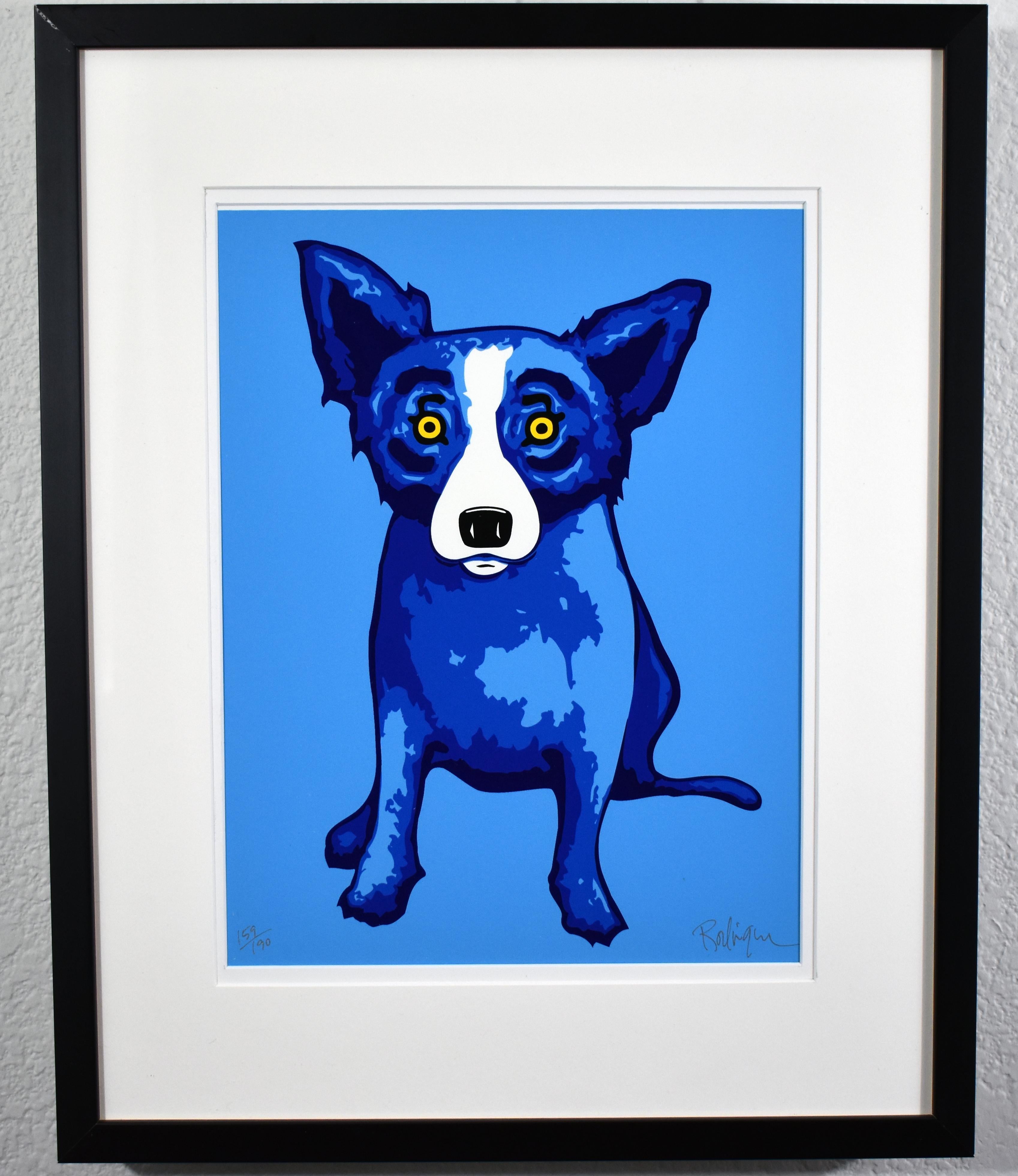 blue dog framed prints