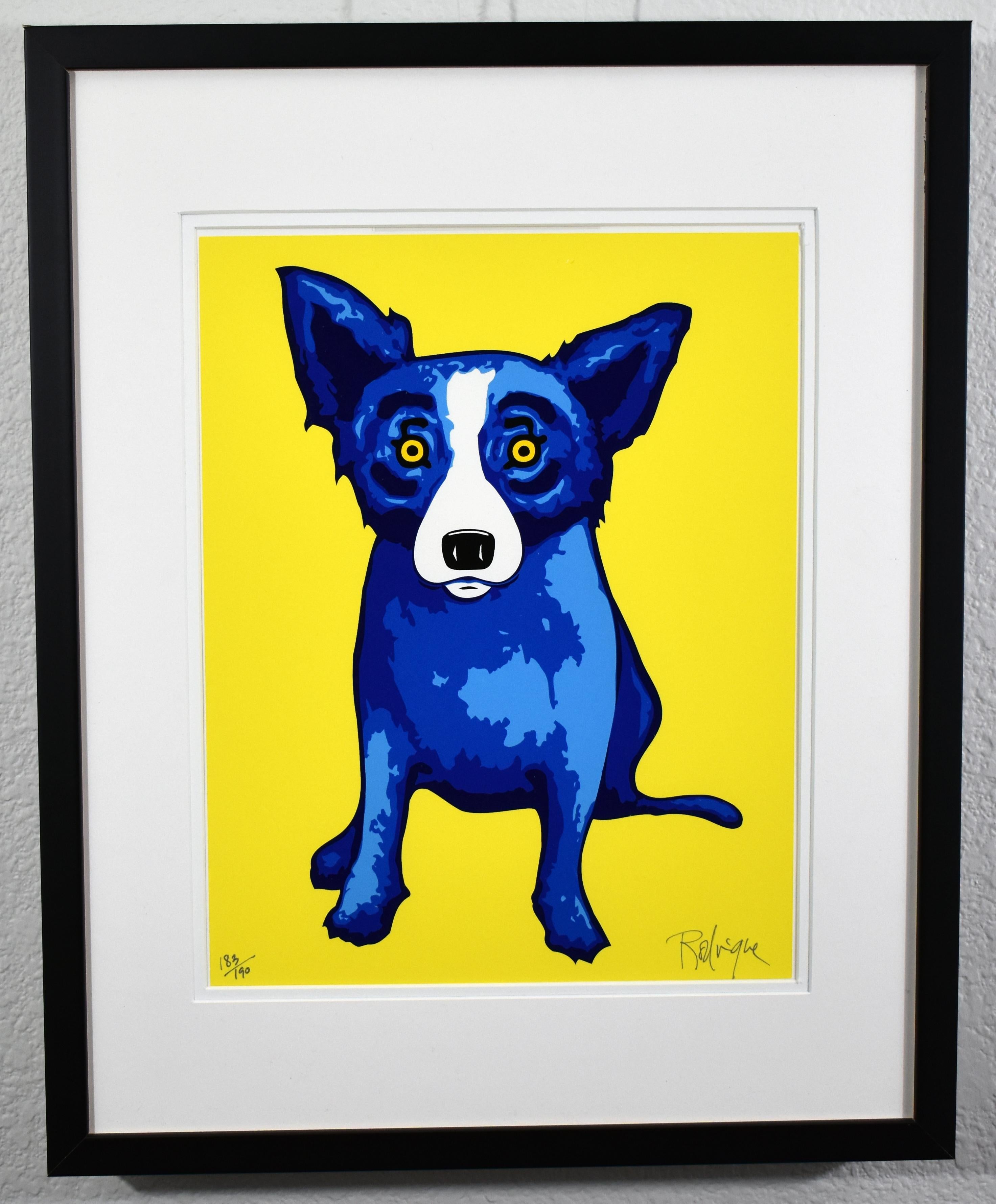 GEORGE RODRIGUE  BLUE DOG  PURITY OF SOUL  BLUE SKIES  SUNSHINE  SIGNED - Contemporary Print by George Rodrigue