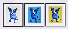 GEORGE RODRIGUE  BLUE DOG  PURITY OF SOUL  BLUE SKIES  SUNSHINE  SIGNED