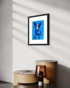 George Rodrigue Blue Skies Shining on Me Blue Dog Silkscreen Signed of 190