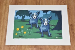 Blauer Hund „I Married Someone Like Me“