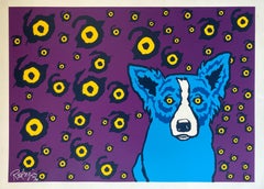 I See You, You See Me (Blue Dog), Signed Numbered Contemporary New Orleans Print