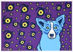 I See You, You See Me - Signed Silkscreen Print Blue Dog