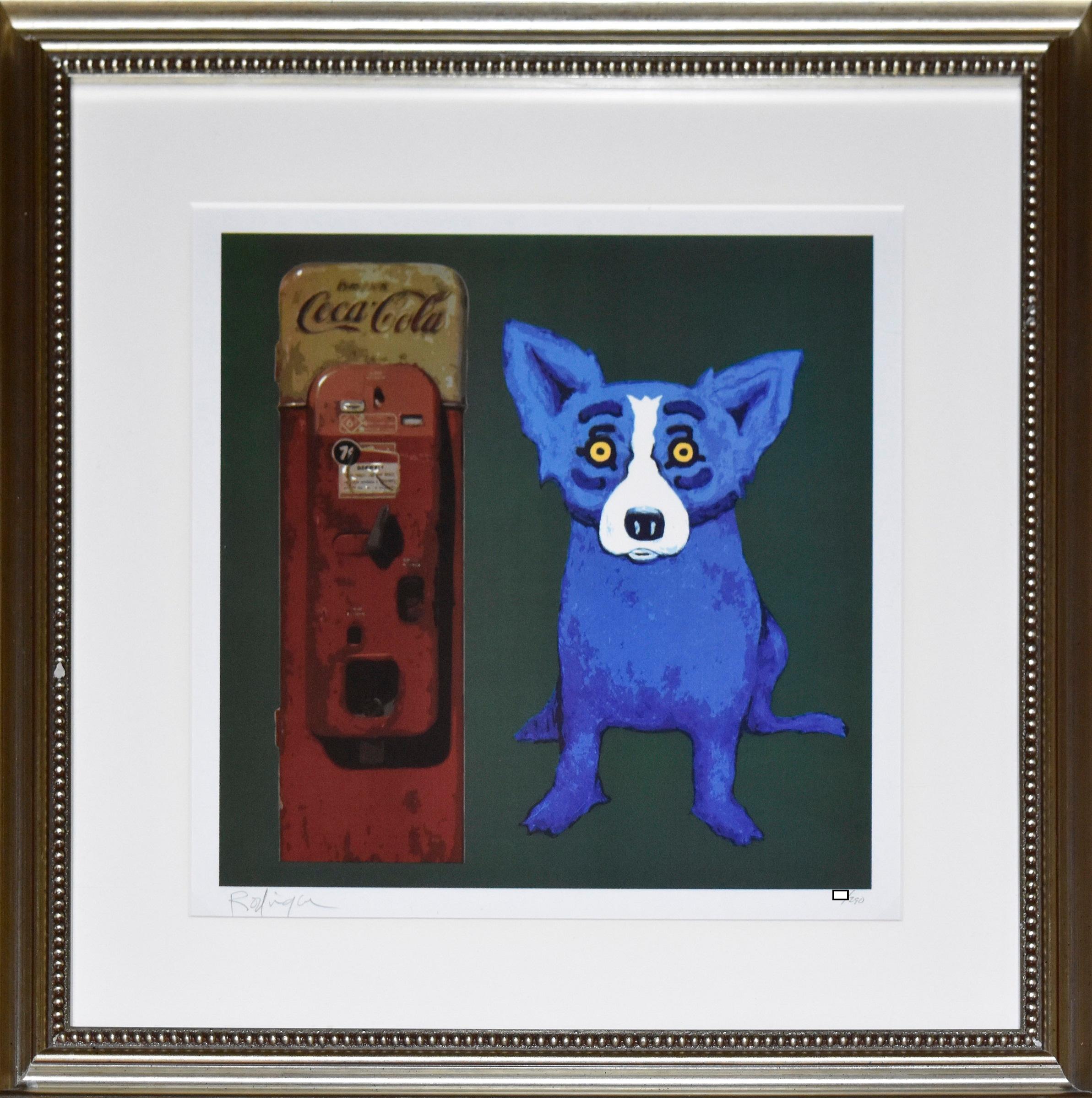 I'm the Real Thing Green - Signed Silkscreen Blue Dog Print