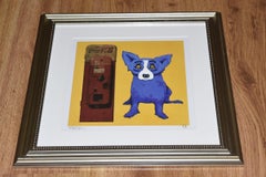 I'm the Real Thing  Yellow - Signed Silkscreen Blue Dog Print