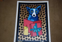 Jingle My Bells At Night - Estrellas Negras - Serigrafía Firmada - Perro Azul