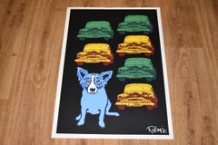 Junkyard Dog - Signed Silkscreen Print Blue Dog