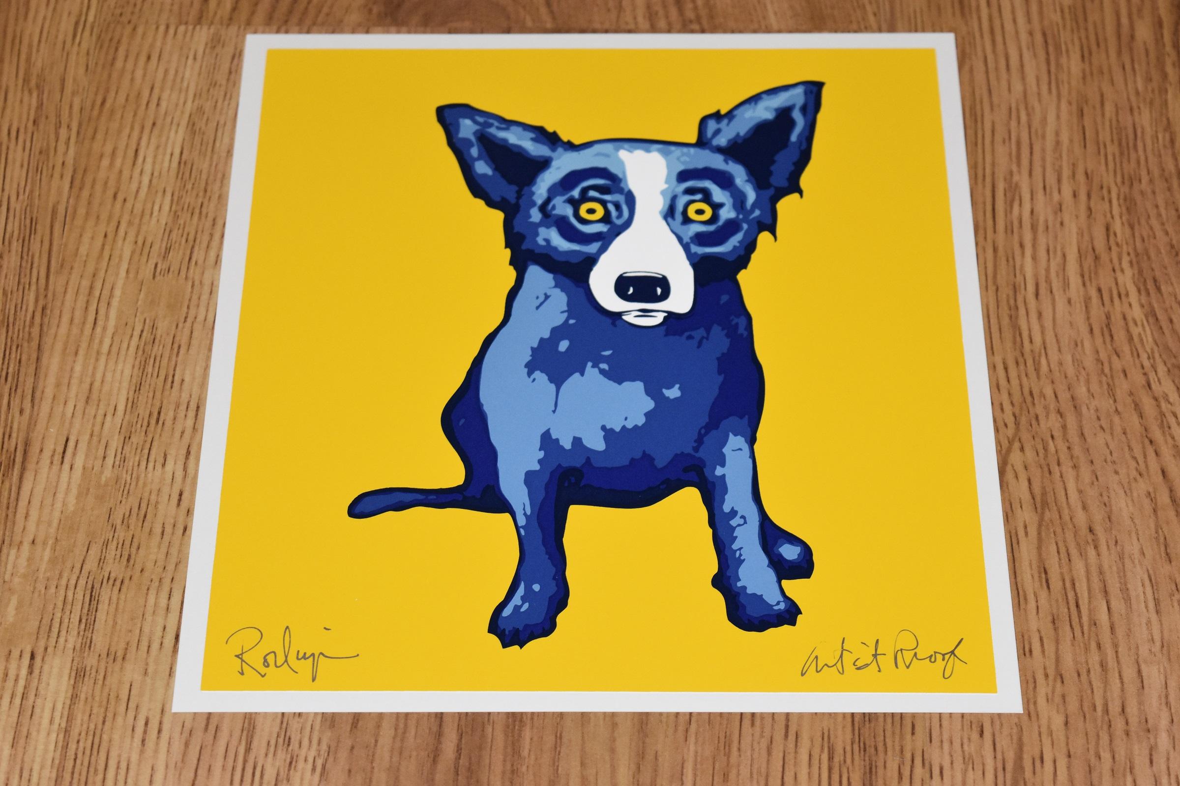 blue dog prints