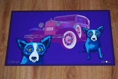 Louisiana Blue Dog Man - Signed Silkscreen Blue Dog Print