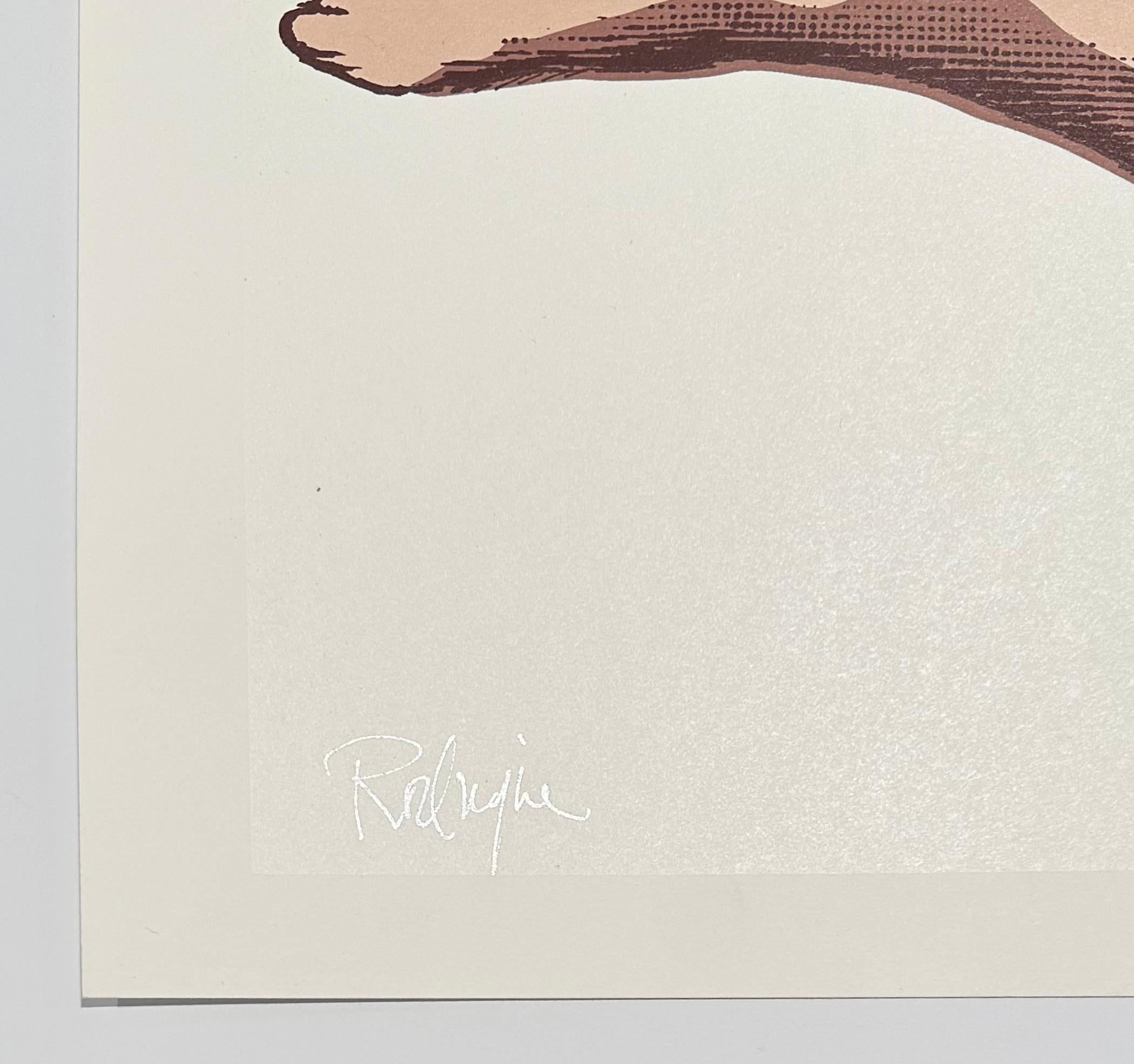 Liebe zwischen den Ruinen (Beige), Print, von George Rodrigue