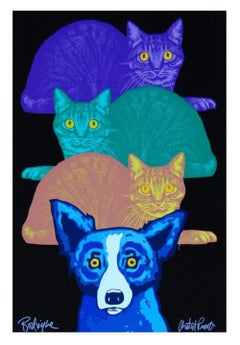 Mardi Gras Cats Black