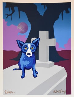 Moon Of The Loup-Garou - Signed Silkscreen Print Blue Dog