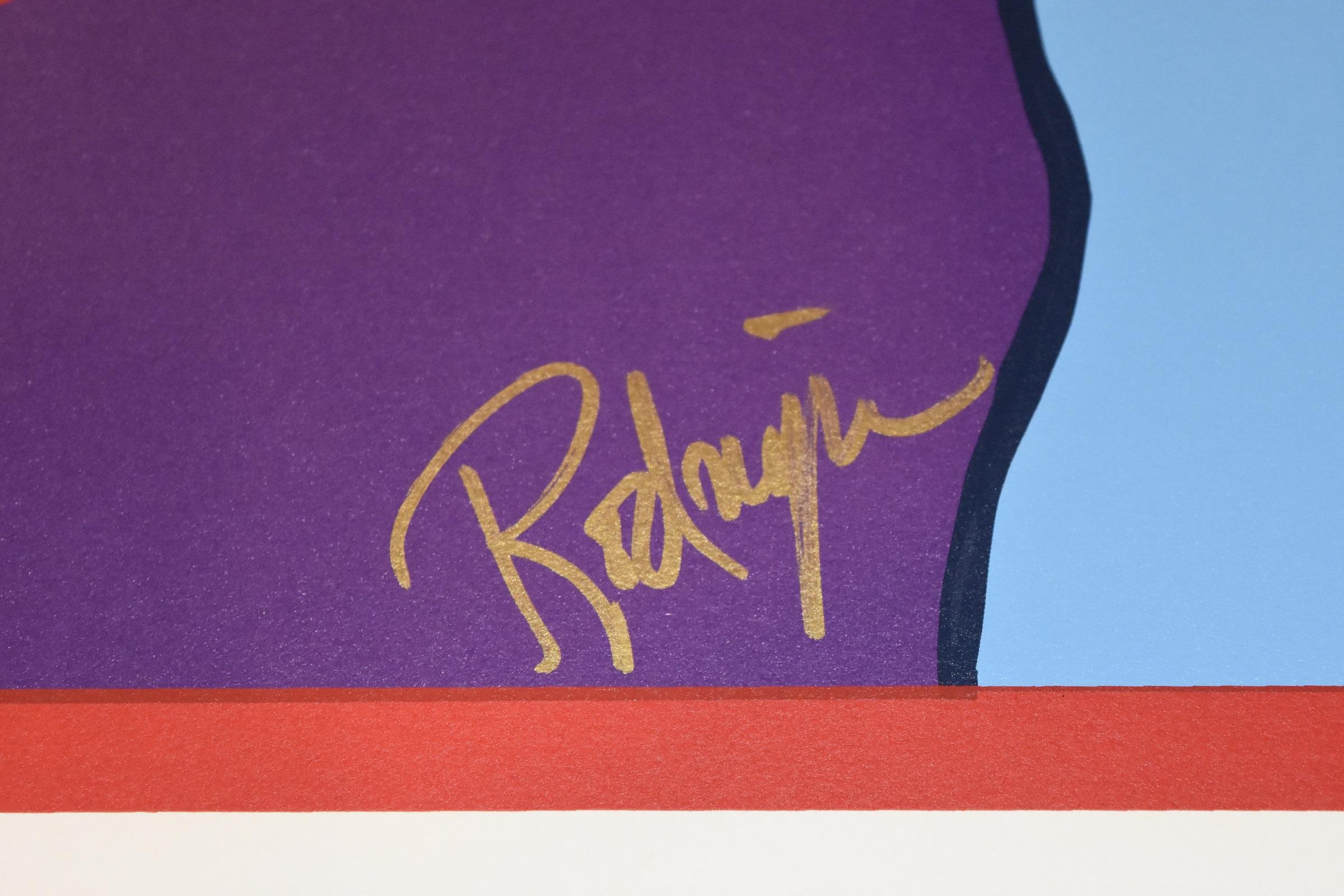Edizione Museo I - Stampa serigrafica firmata - Animal Print Viola di George Rodrigue