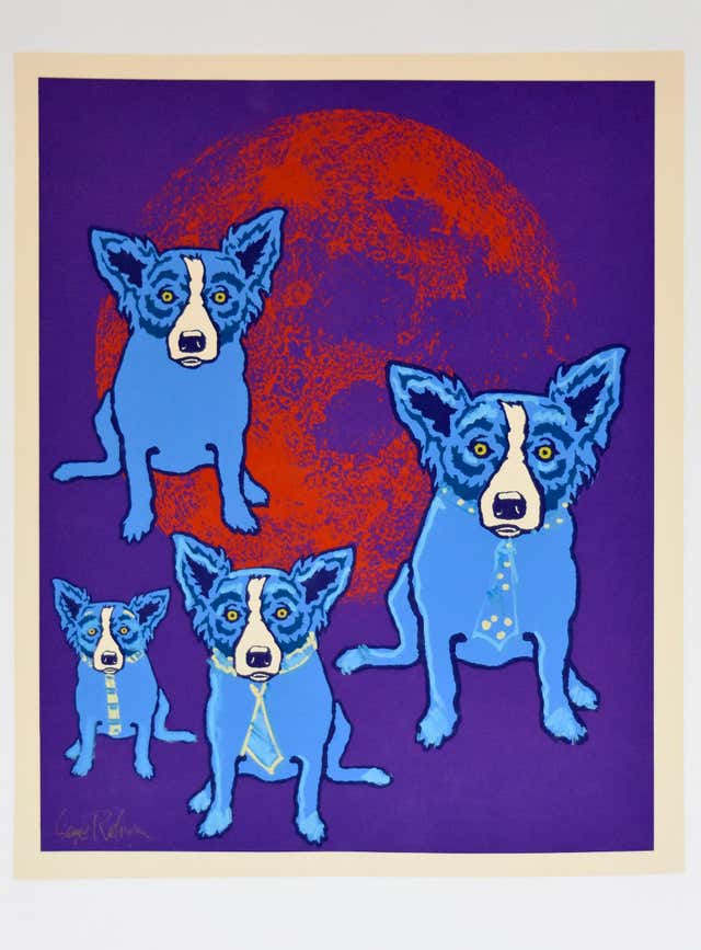 George Rodrigue - Easy Riders - Signed Silkscreen Print - Blue Dog at ...