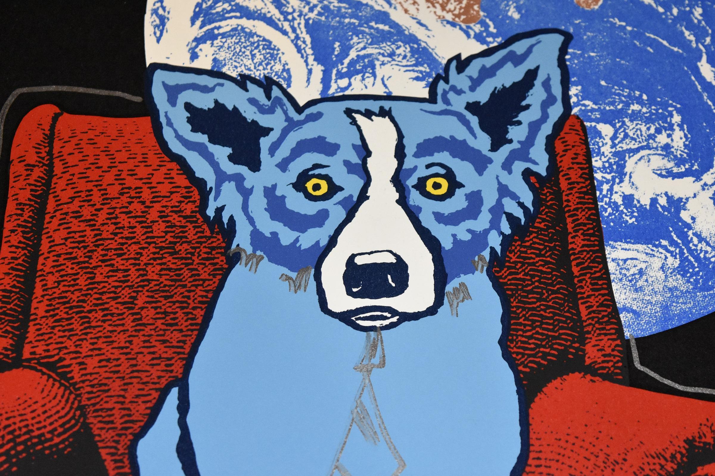 Artist:  George Rodrigue
Title:  Blue Dog “Original Hand Embellished - Space Chair