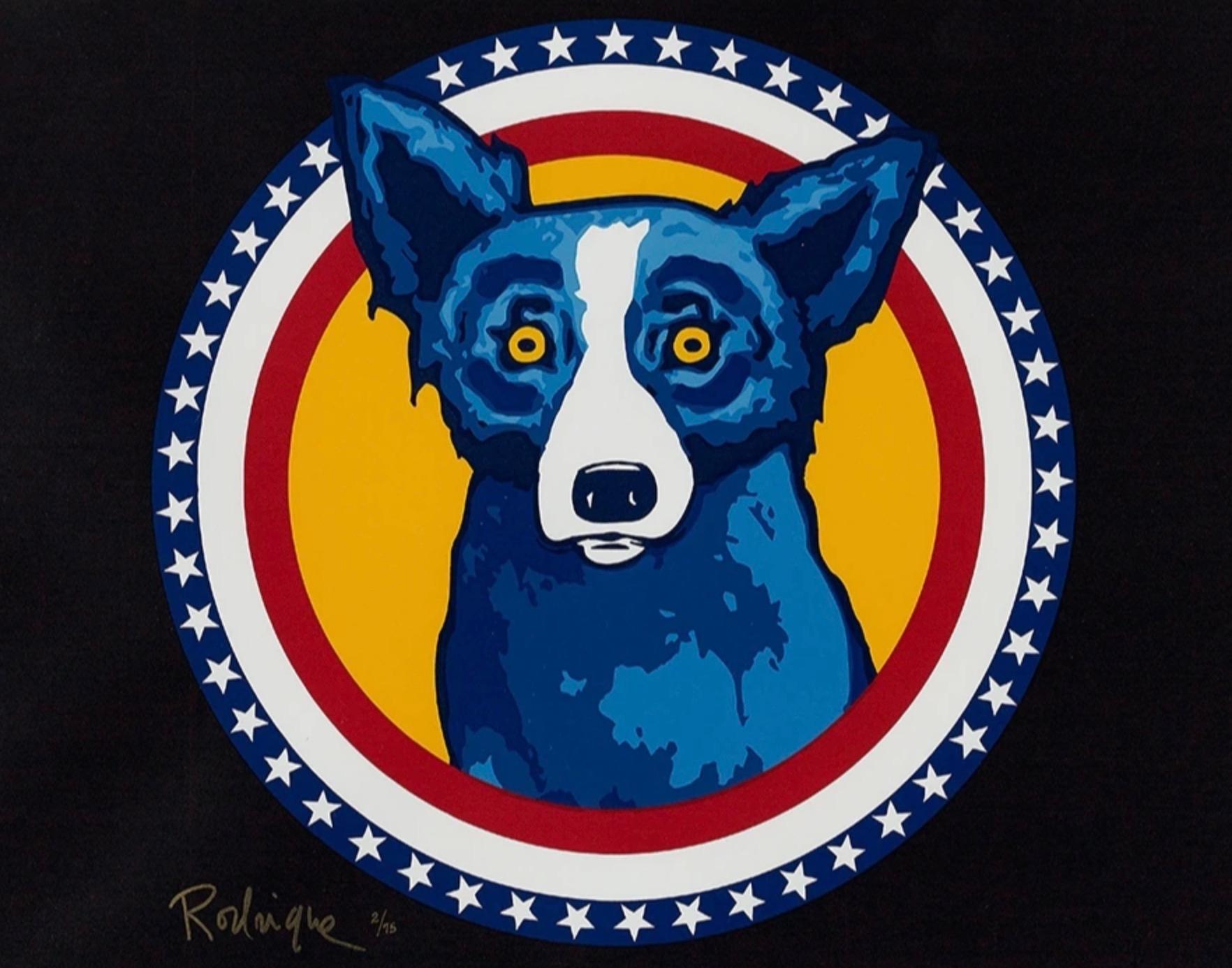 George Rodrigue Print - Pick of the Litter (Black)