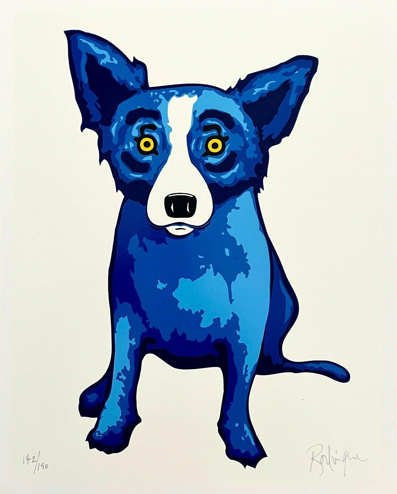Artist: George Rodrigue (1944-2013)
Title: Purity of Soul (Blue Dog Series)
Year: 2005
Edition: 190, plus proofs
Medium: Silkscreen on archival paper
Size: 15 x 12 inches
Condition: Excellent
Inscription: Signed and numbered by the artist.

GEORGE