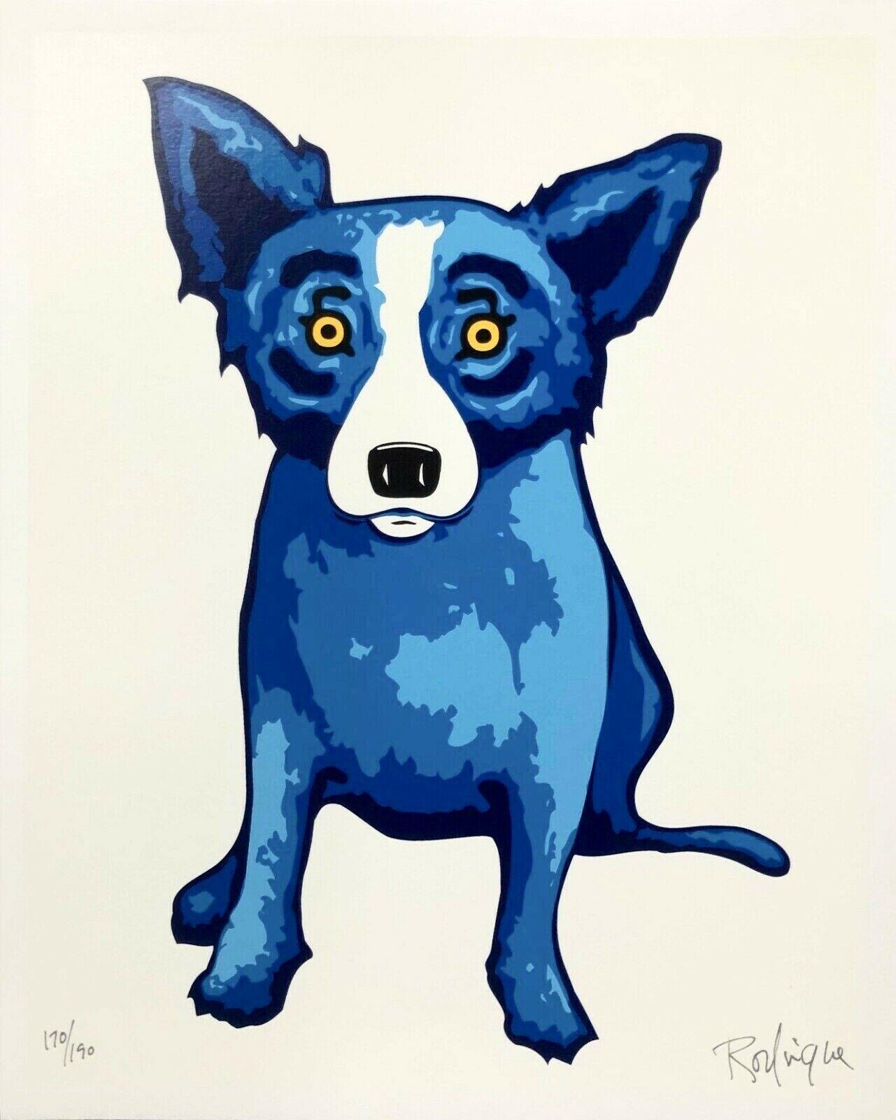 GEORGE RODRIGUE (1944 -2013) Pronounced rod-REEG, captures Louisiana landscapes and Cajun culture in his paintings. Rodrigue's style and popularity shifted when he began painting a series focused on a single subject, now known as the Blue Dog. In