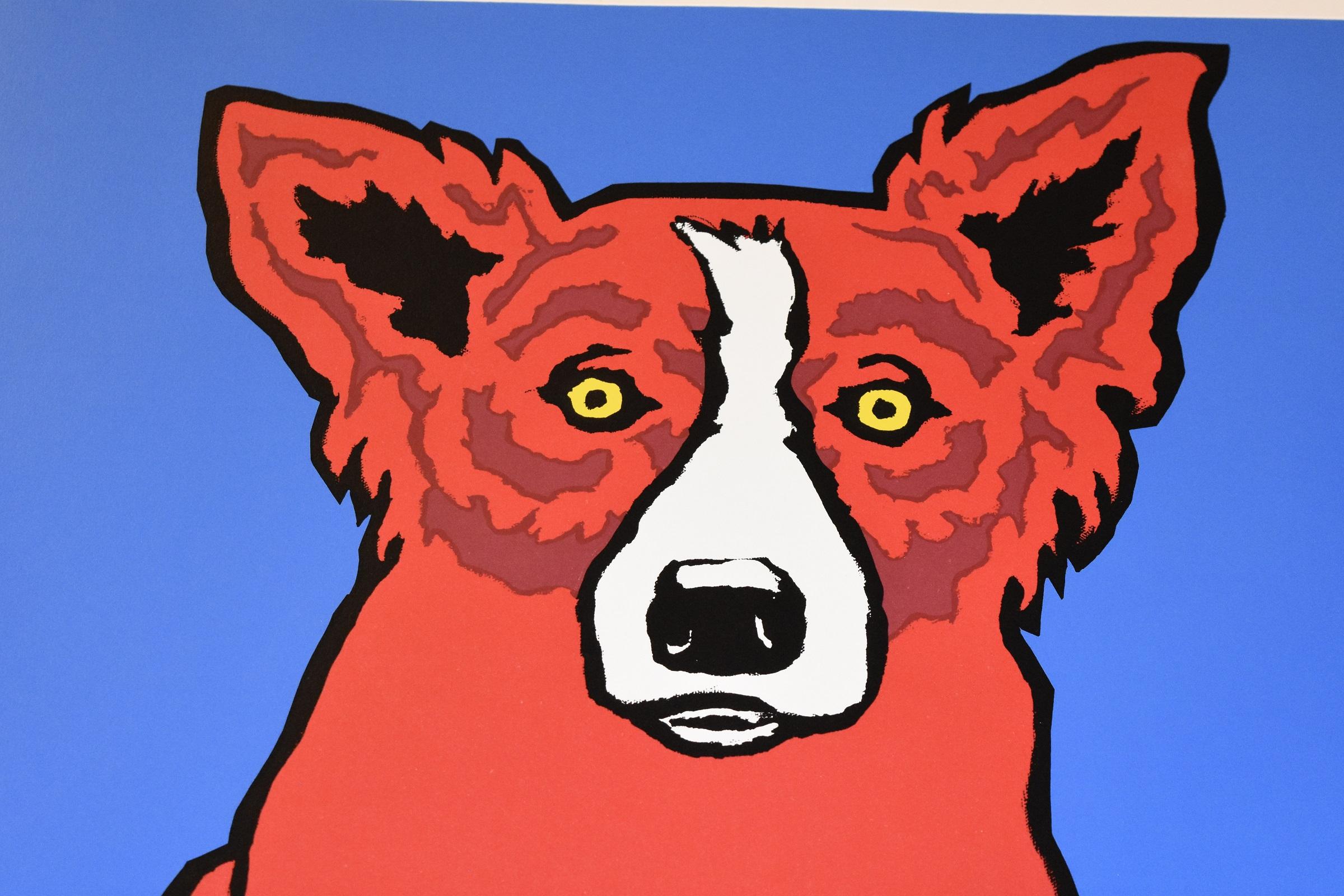 Red Dog - Signed Silkscreen Print Blue Dog 1