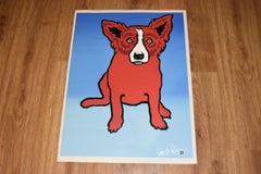 Red Dog Split Font - Signed Silkscreen Print