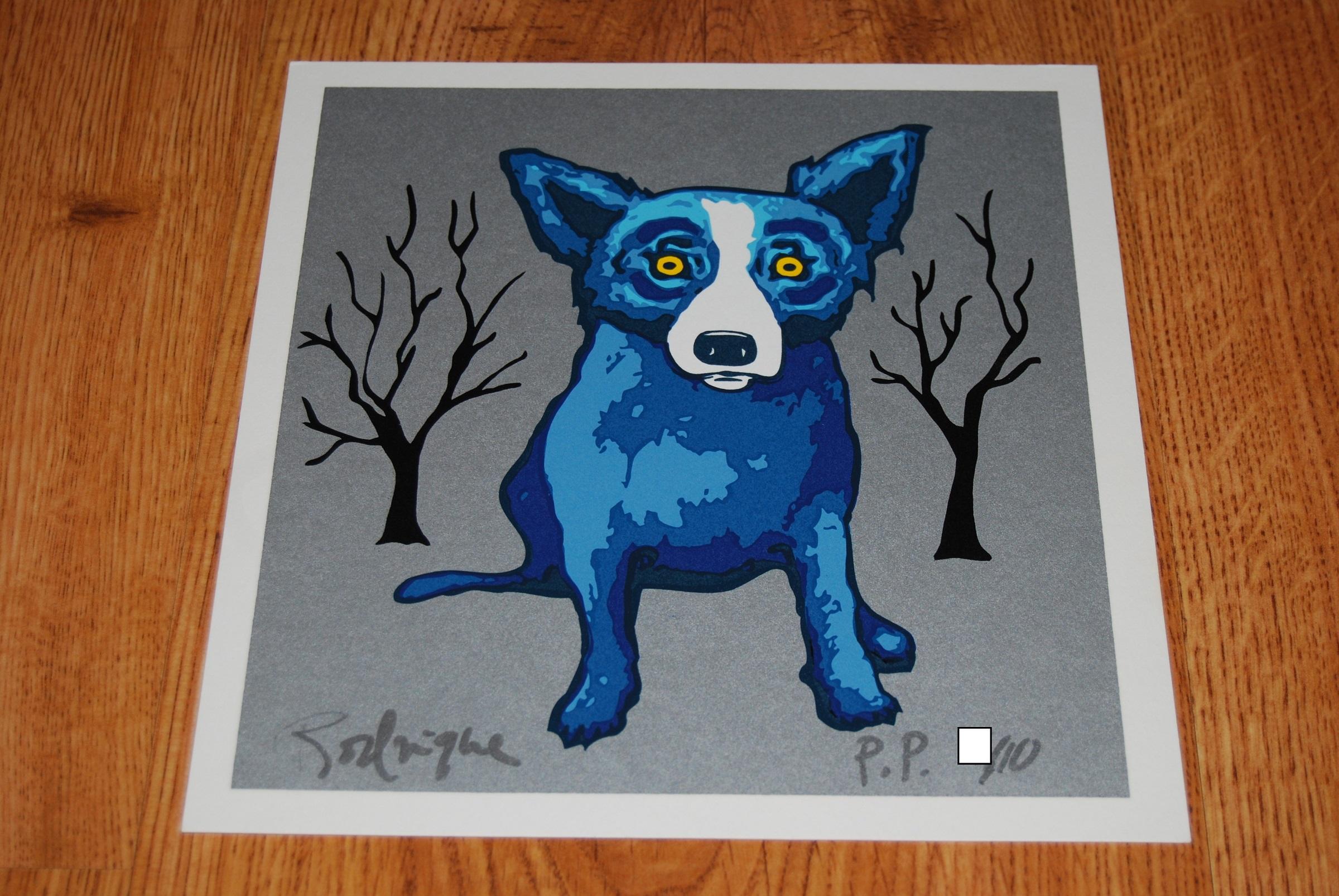 blue dog prints