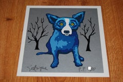 Silverado - Signed Silkscreen Blue Dog Print
