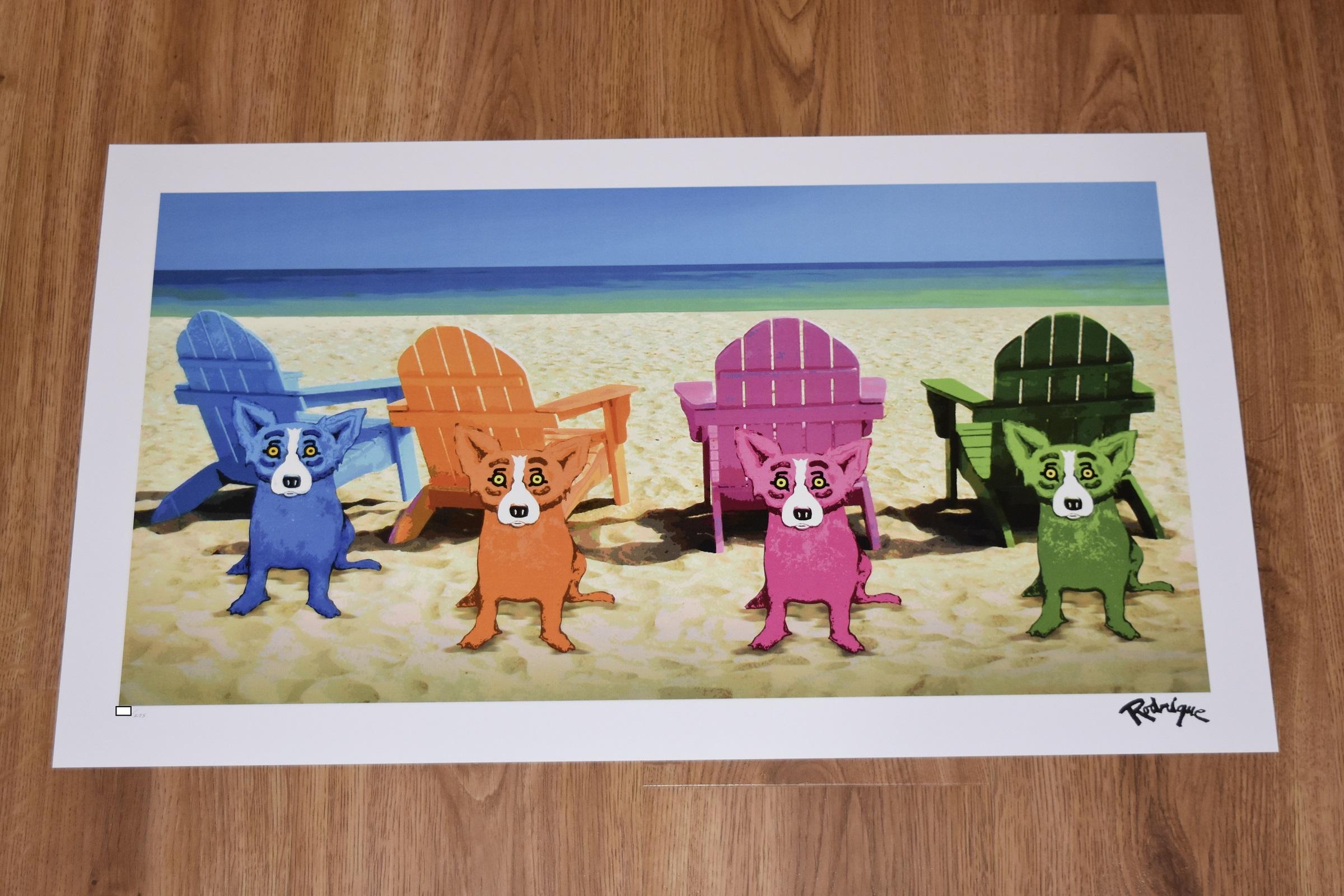 dog print chair