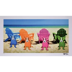 Blue Dog "Sit in Your Own Chair" - Estate Signed Silkscreen Print
