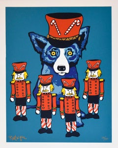 Soldier Boy - Signed Silkscreen Print Blue Dog Holiday Print Sale