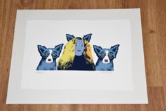 Soul Mates - Variant 3 - Signed Silkscreen Print Blue Dog