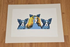 Soul Mates - Variant I - Signed Silkscreen Print - Blue Dog