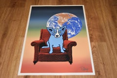 Space Chair - Split Font - Green Yellow 3 Silkscreen Signed Print