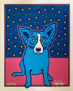 Vintage Starry, Starry Eyes (George Rodrigue Blue Dog, Signed Lt'd Ed. Print)