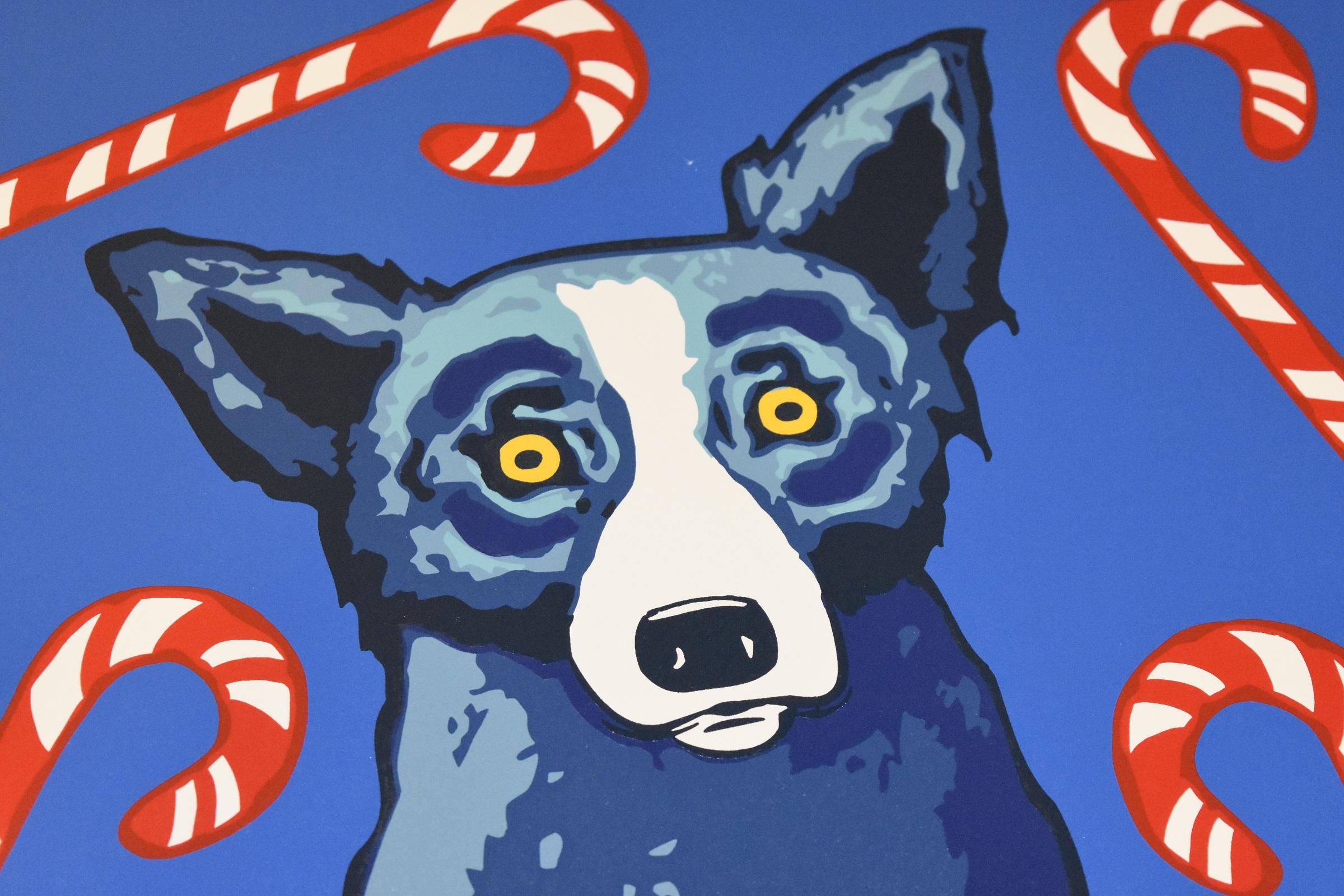 Sweet Like You - Signierter Siebdruck mit blauem Hunde-Hollover-Druck (Pop-Art), Print, von George Rodrigue
